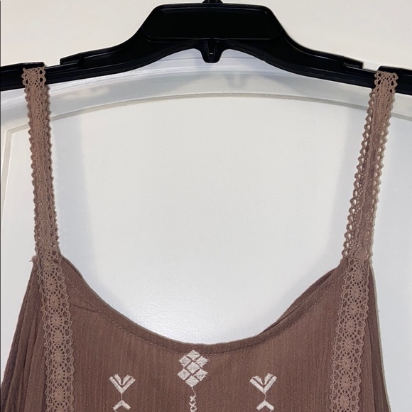 Hanger 221 Brown lace tribal pattern tank dress - Picture 5 of 8